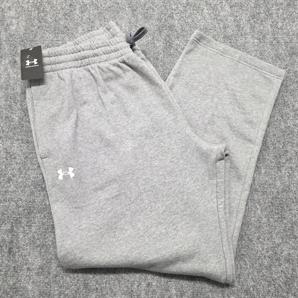 Under Armour Rival Fleece Pants Men's 3XLT Grey Loose Fit Joggers 1379770 NEW